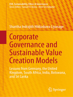 cover image of Corporate Governance and Sustainable Value Creation Models